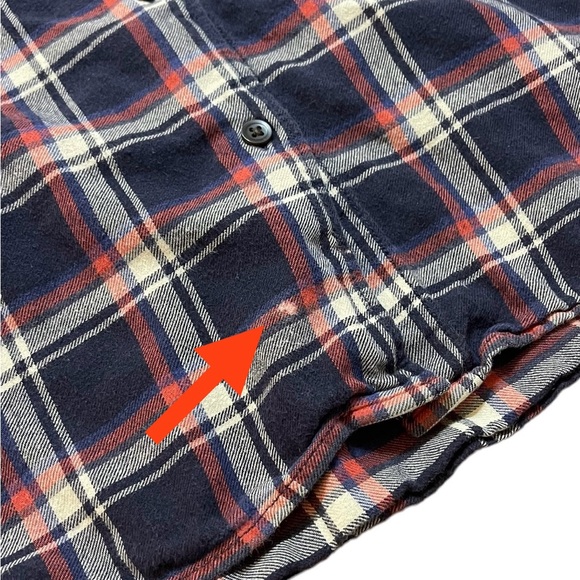 Two Uniqlo Collared Flannel Button Up Long Sleeve Shirt Top Size XL Plaid - Picture 13 of 13